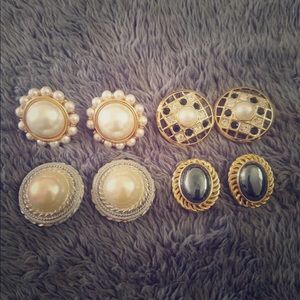 Clip on earrings lot of 4